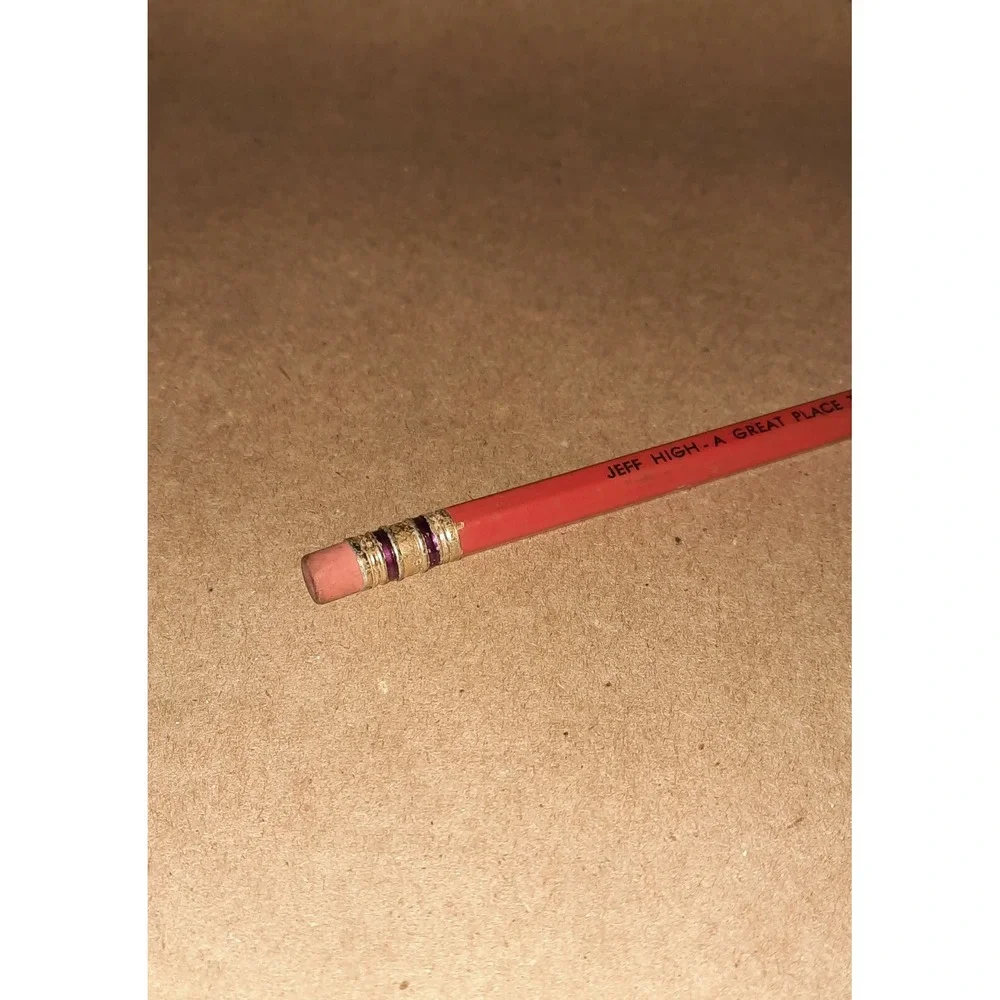 Vintage JEFF HIGH School Red Pencil